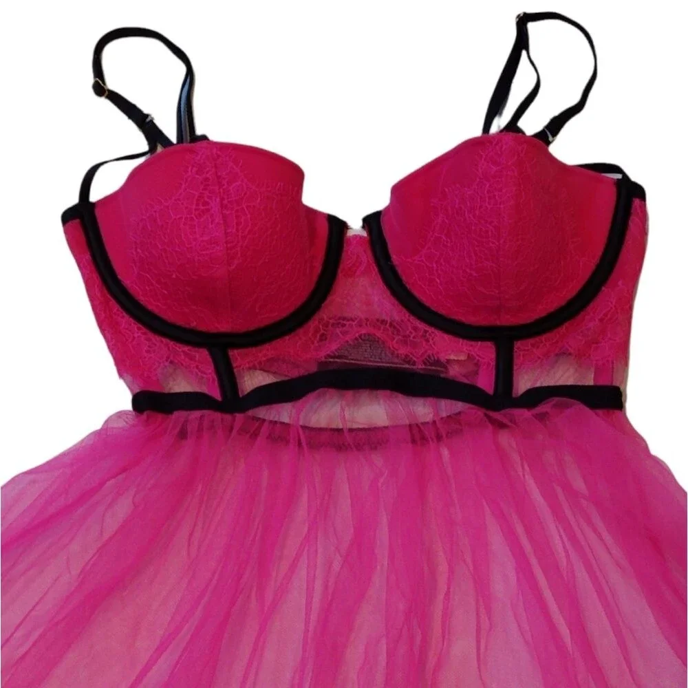 NWT Victoria Secret Tulle Baby Doll Lingerie